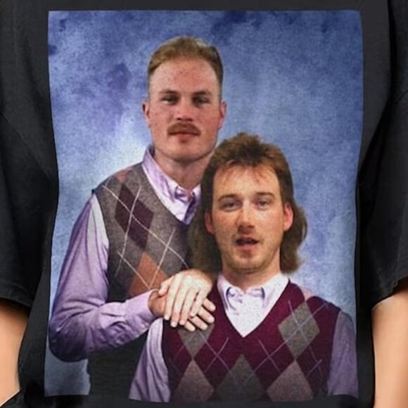 Zach Bryan  Morgan Wallen Mug Shot T-Shirt Step Brothers Parody Fan Gift Tee 79 - Picture 2 of 6